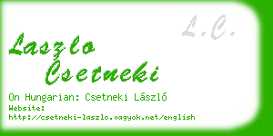 laszlo csetneki business card